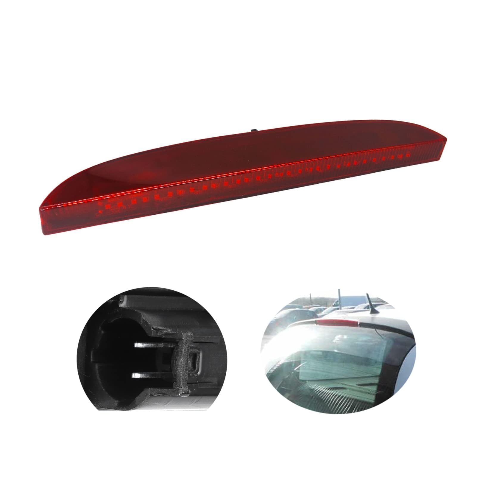 Troisième Feu de Stop pour Clio 2, Haut 3ème Feux Stop arrière Clio II 1998-2006 7700410753 (Rouge)