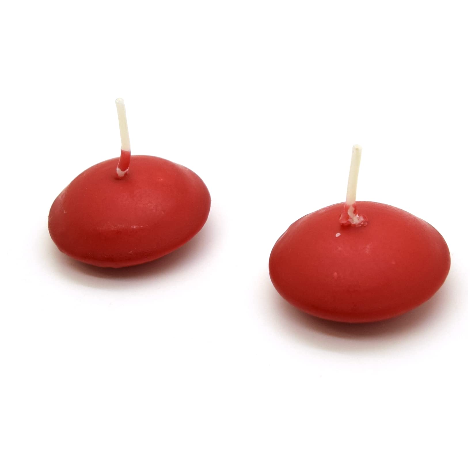 Soladirect Red Floating Candles, Pack Of 2, Unscented, Long Burning Time, Tealights Candles, Romantic Warm Decoration Wedding Pool Dinner Christmas (, Matt)