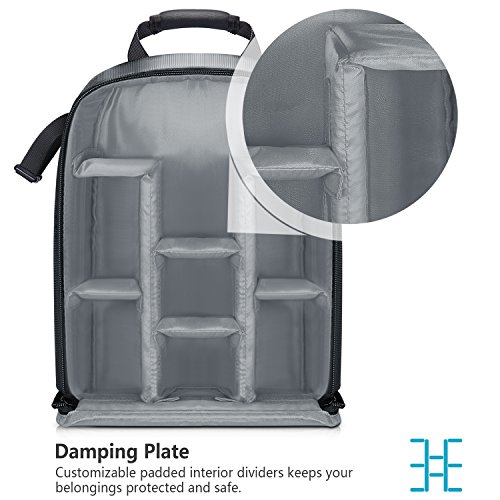 Neewer Camera Bag Water Resistant Shockproof Partition 11.8X5.5X14.6 In /30X14X37 Cm Protection Backpack For Slr, Dslr, Mirrorless Camera, Lens, Battery, And Other Accessories (Gray Interior) #TOP7