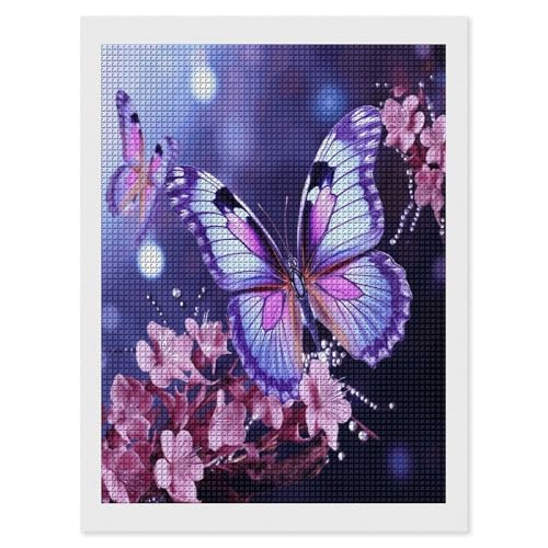 Peinture diamant 5D violette pour décoration murale de bureau