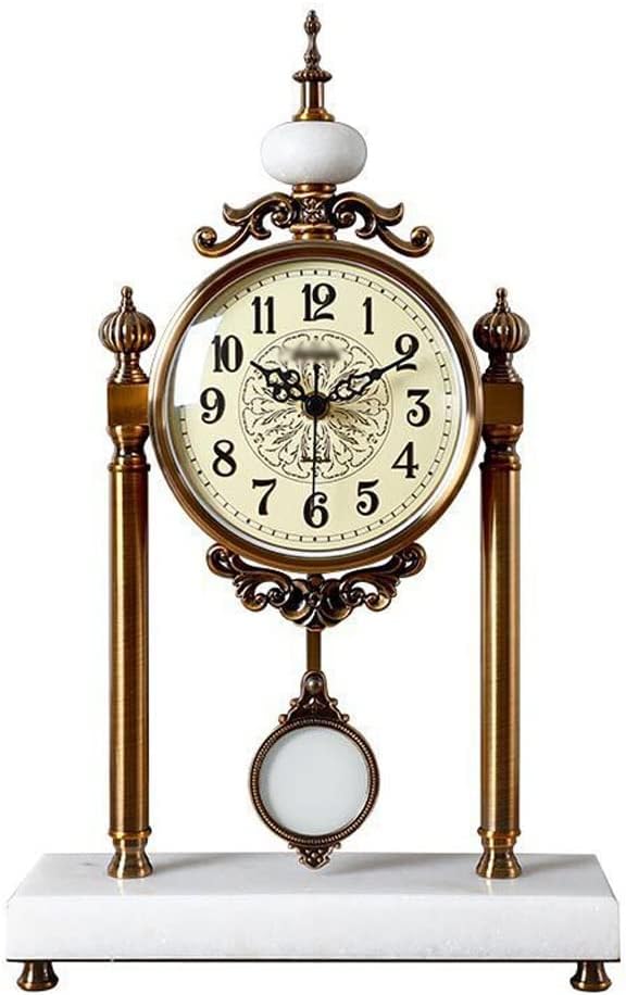 Table Clock Art Mute Living Room Marble Digital Desktop Clock Home Decor