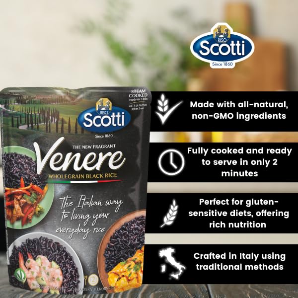 Riso Scotti Microwave Venere Wholegrain Black Rice 230 g