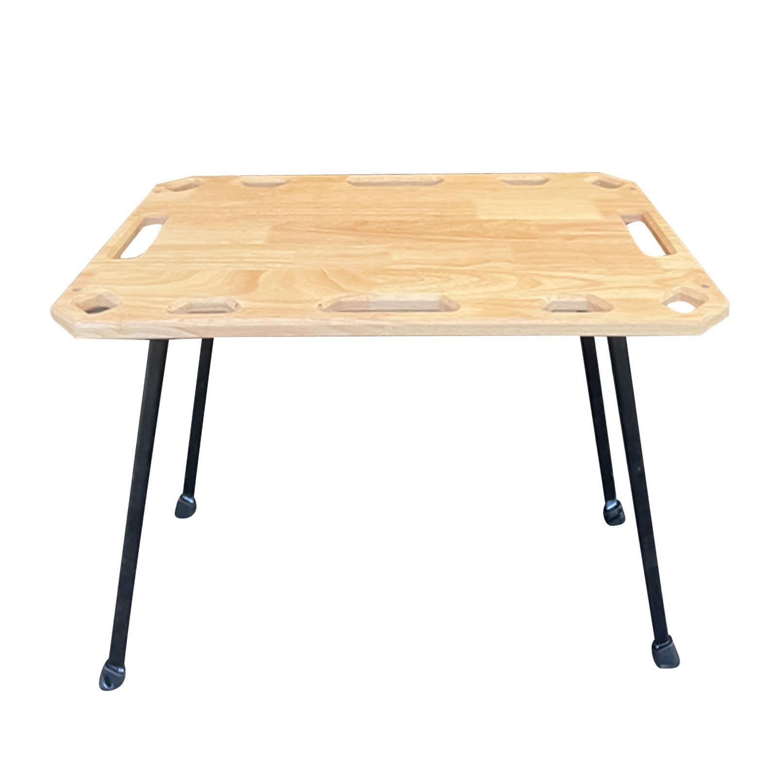 Table pliante en bois massif portable pour activités extérieur