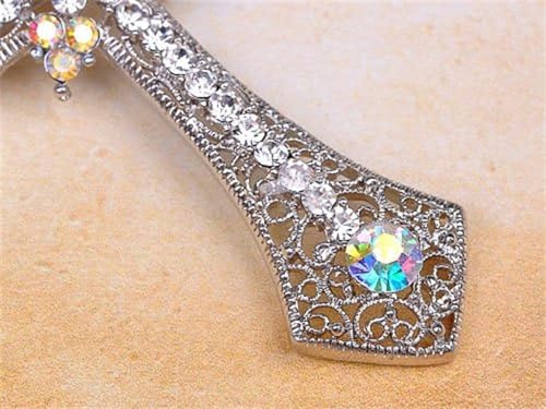 Image of Cameo Brooch Vintage Silver Tone Lady Portrait Brooch Pins for Women Victorian Jewelry Crystal Rhinestone Brooches for Hat Scarf Collar Lapel Handbags Shawls for Christmas