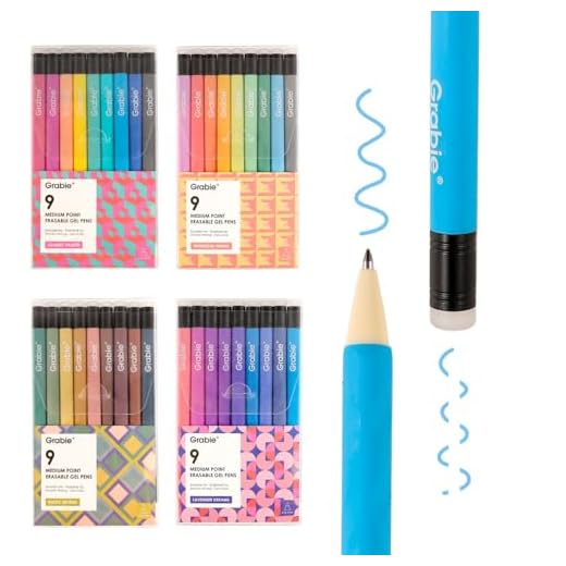 Grabie Erasable Gel Pens, 36 Colors Erasable Pens, Make Mistakes Disappear Colored Pens, Assorted Color Inks for Drawing Writing Planner,Gel Pens for Coloring