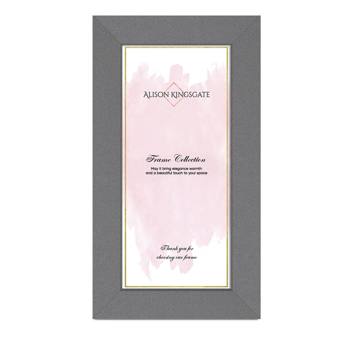 Alison Kingsgate Modern Dark Grey Picture & Frame for Photo - 10X4