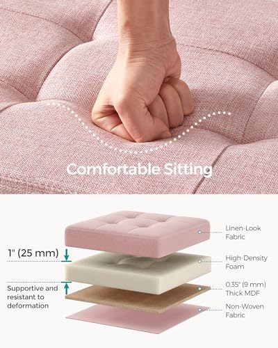 image for SONGMICS MAZIE Collection - 43 Inches Folding Storage Ottoman Bench, O