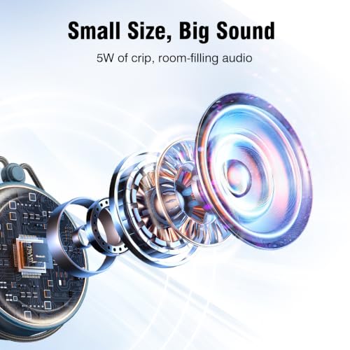 Image of INSMY Portable IPX7 Waterproof Bluetooth Speaker, Wireless Outdoor Speaker Shower Speaker, with HD Sound, Support TF Card, Suction Cup, 12H Playtime, for Kayaking, Boating, Hiking (Navy)