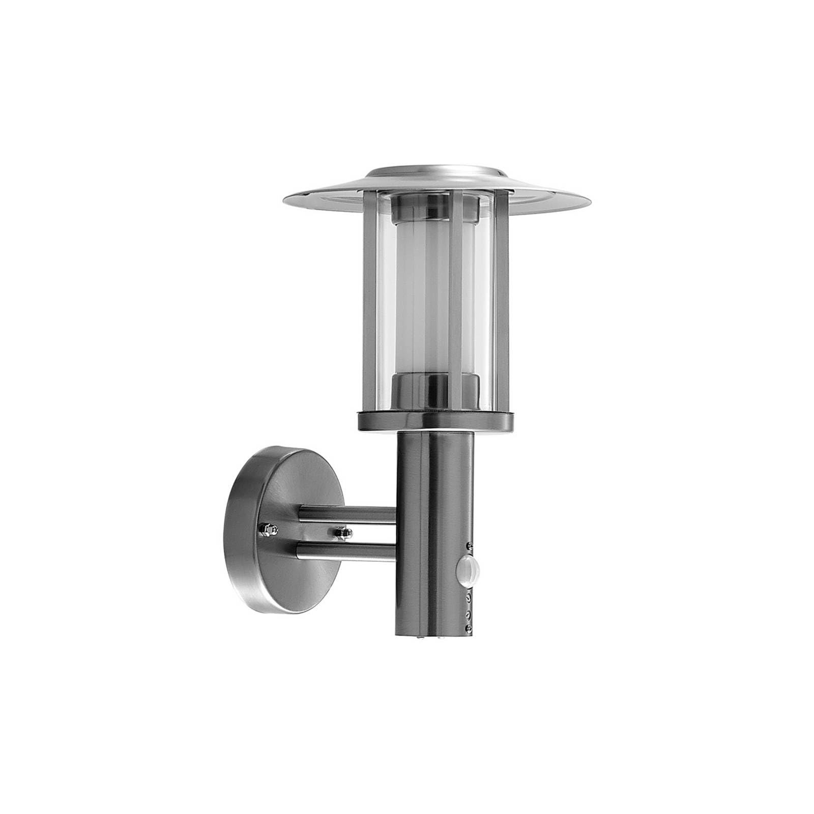 Lindby Stainless Steel Outdoor Wall Light Gregory With Motion Detector (Modern) In Silver Made Of (1 Light Source,) From Wall Lamp For Exterior/Interior Walls, House Terrace Und Balcony