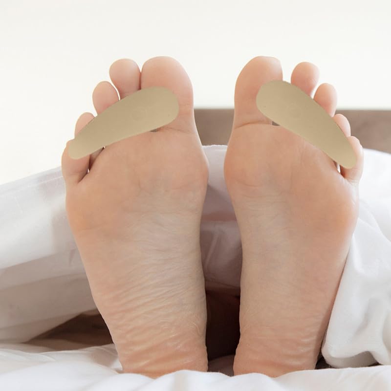 FENMOR 4 paia di cuscinetti in gel per la correzione, alleviano il dolore, la pressione e i disturbi del piede, design a ciclo singolo, in gel flessibile