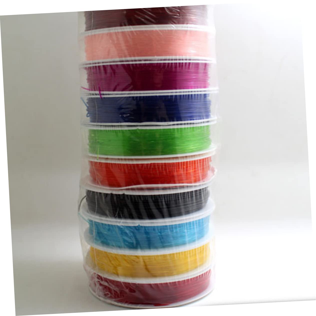 SHINEOFI 30rotoli Corda Elastica Trasparente Da Metri Filo Elastico Per Collane Braccialetti e Progetti Artigianali Alta Elasticità e Resistenza All Usura Casuali