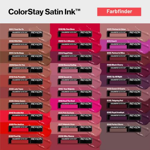 Revlon, flüssiger Lippenstift, Gesichtsmakeup, ColorStay Satin Ink, langanhaltende kräftige Lippenfarben… – Ansicht 6