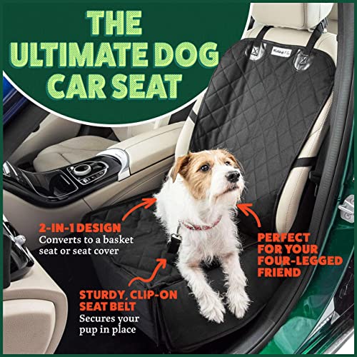 MuttStuff & Co Dog Car Seat - Waterproof Booster Seat Puppy Seat Belt, 2-in-1 Seat Cover for Dog in Car, Puppy Travel Car Seat, Foldable Safety Basket Seat for Small to Medium Dogs - Image 3