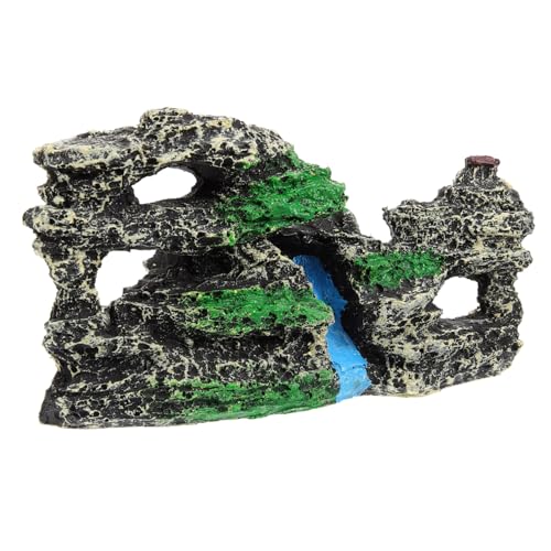 Happyyami Aquarium Dekoration Mit Wasserfall Und Felsen Realistischer Kunststein Für Fischverstecke Für Süß Und Salzwasser-aquarien Teiliges Für Lebendige Landschaftsgestaltung