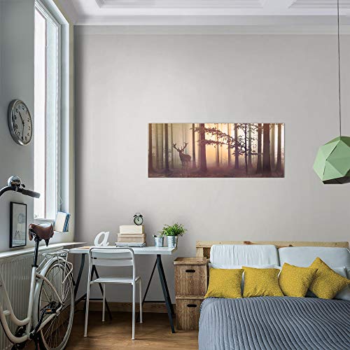 Runa Art Quadri Moderni Foresta cervo Tela Non
