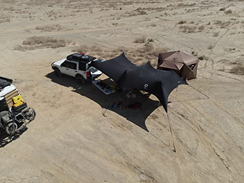 Image of Neso Party Tent - Lightweight and Portable Canopy Tent - Easy Setup for Family Outings On and Off the Beach - Patented Reinforced Corners - UPF 50+ Sun Protection - 8ft Tall, 11 x 22ft - Black