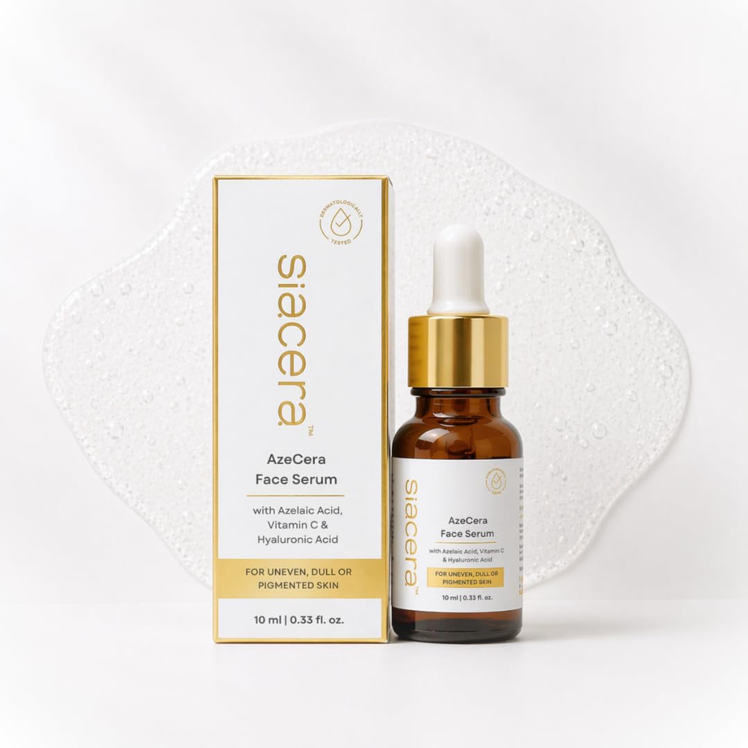 AzeCera Face Serum | 10% Azelaic Acid, 4% Vitamin C & Hyaluronic Acid | Dark Spot Corrector for Hyperpigmentation, Acne Marks & Uneven Skin Tone | Brightening Serum for All Skin Types | 10ml-image-48