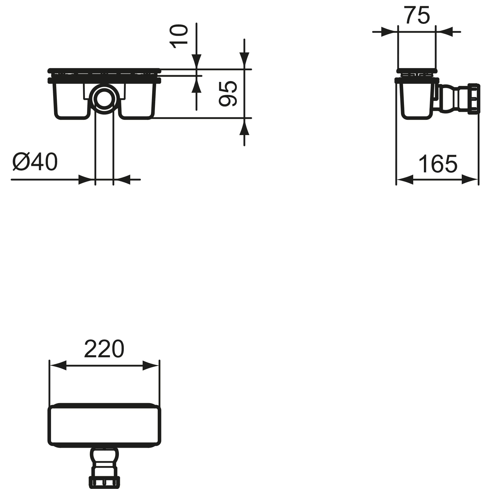 Ideal Standard T4493AA Ultra Flat New zestaw odpływowy, chrom, 19 x 5 cm