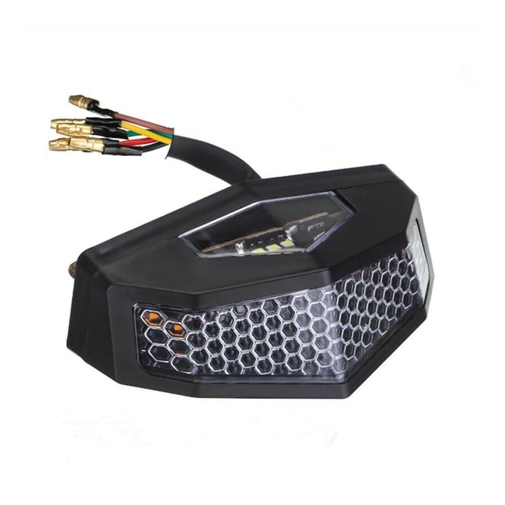 Feu Arrière Universel Pour Moto - Lampe Stop, Feu De Position Et Clignotants Intégrés - 12V, Étanche