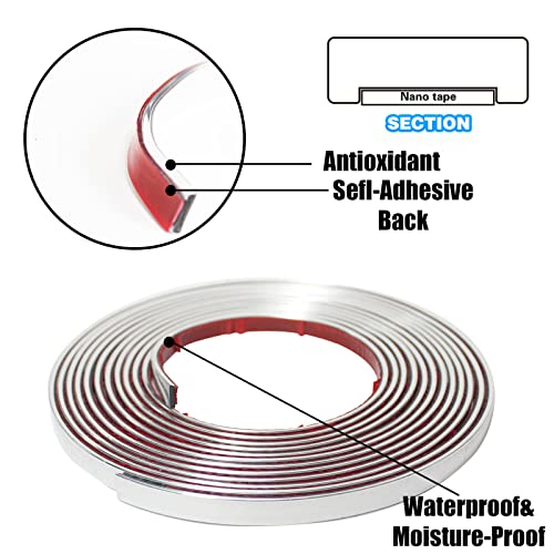 Jsiwoth 9.8 Ft Peel And Stick Trim, Sliver Waterproof Molding Trim For Walls Edges, Borders, Window Frames, Backsplash Tiles, Flexible And Self Adhesive Trim #TOP4