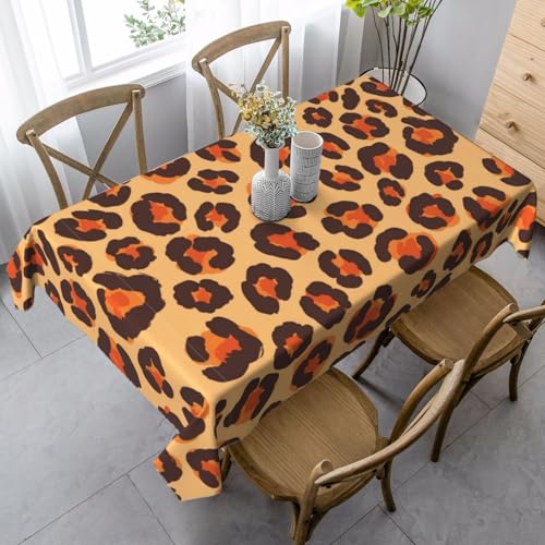Nappe de table pour mariage et cocktail à imprimé léopard sauvage
