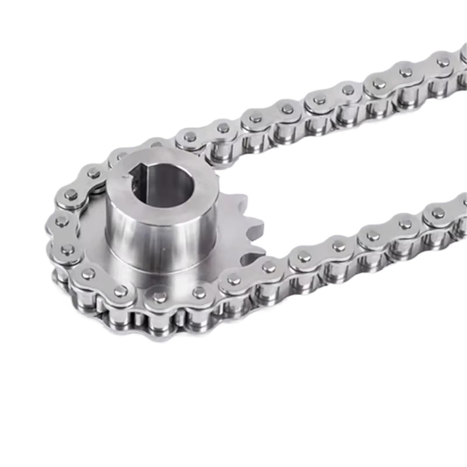Rollenkette Aus Kohlenstoffstahl 1 Stück 304 Edelstahl Simplex-Rollenkette,524 m 06B-1 08B-1 10A-1 12A-1 16A-1 20A-1 Einreihige Antriebskette for die Übertragung(20A-1-48L(1.524m))