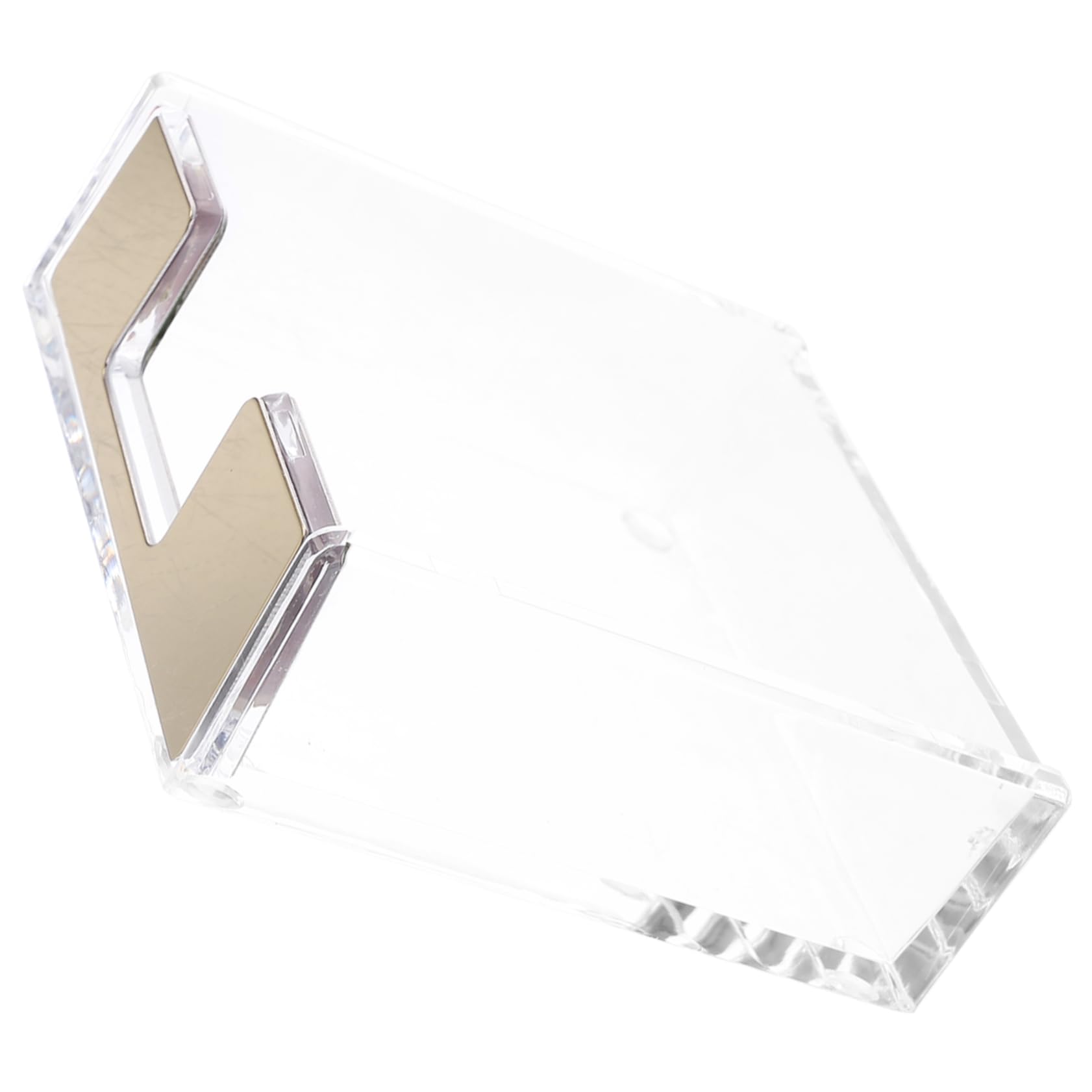 Operitacx Transparente Aufbewahrungs- Und Organisationsbox Für Notizzettel Und Büroklammern Aus Acryl Notizblock Klarer Memohalter Behälter Für Notizblöcke Lagerung Golden