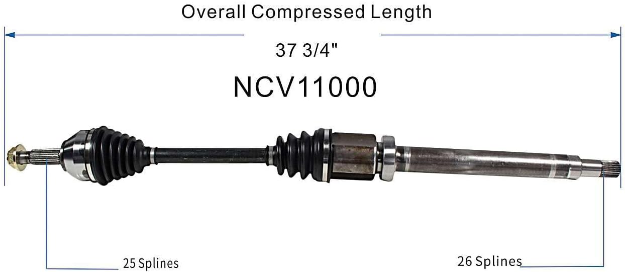 GSP NCV11000 CV Axle Shaft Assembly - Right Front (Passenger Side)
