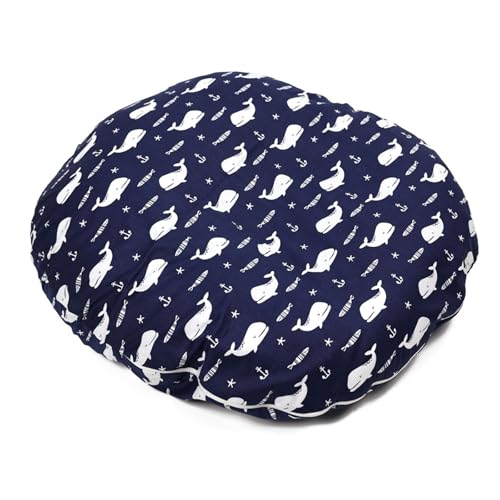 Image of EFELIM Nest Pillow with Cotton Cover, Cartoon Lounger Pillow Portable Lightweight Lounger Floor Seat for Home Travel (Blue)