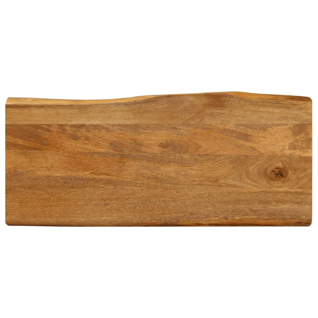 Plateau de table avec bord d'arbre en manguier pour remplacer un meuble abîmé