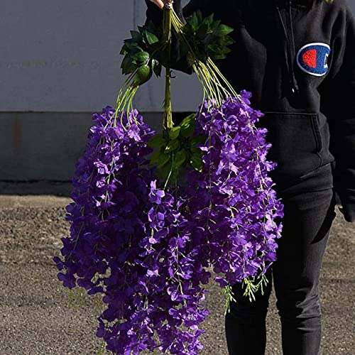 Amazon.co.jp: 12本入り 藤の花 造花 フェイクフラワー パープル