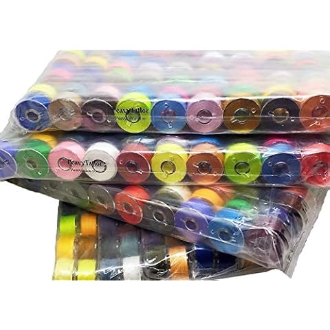 PeavyTailor 24 Pcs/Colors Prewound Sewing Bobbins Thread Sewing Machine Thread Kit Size A Sewing Threads bobbins for Sewing Machine: Brother/Babylock/Janome/Singer/Pfaff/Husqvarna/Bernina/Elna Cover