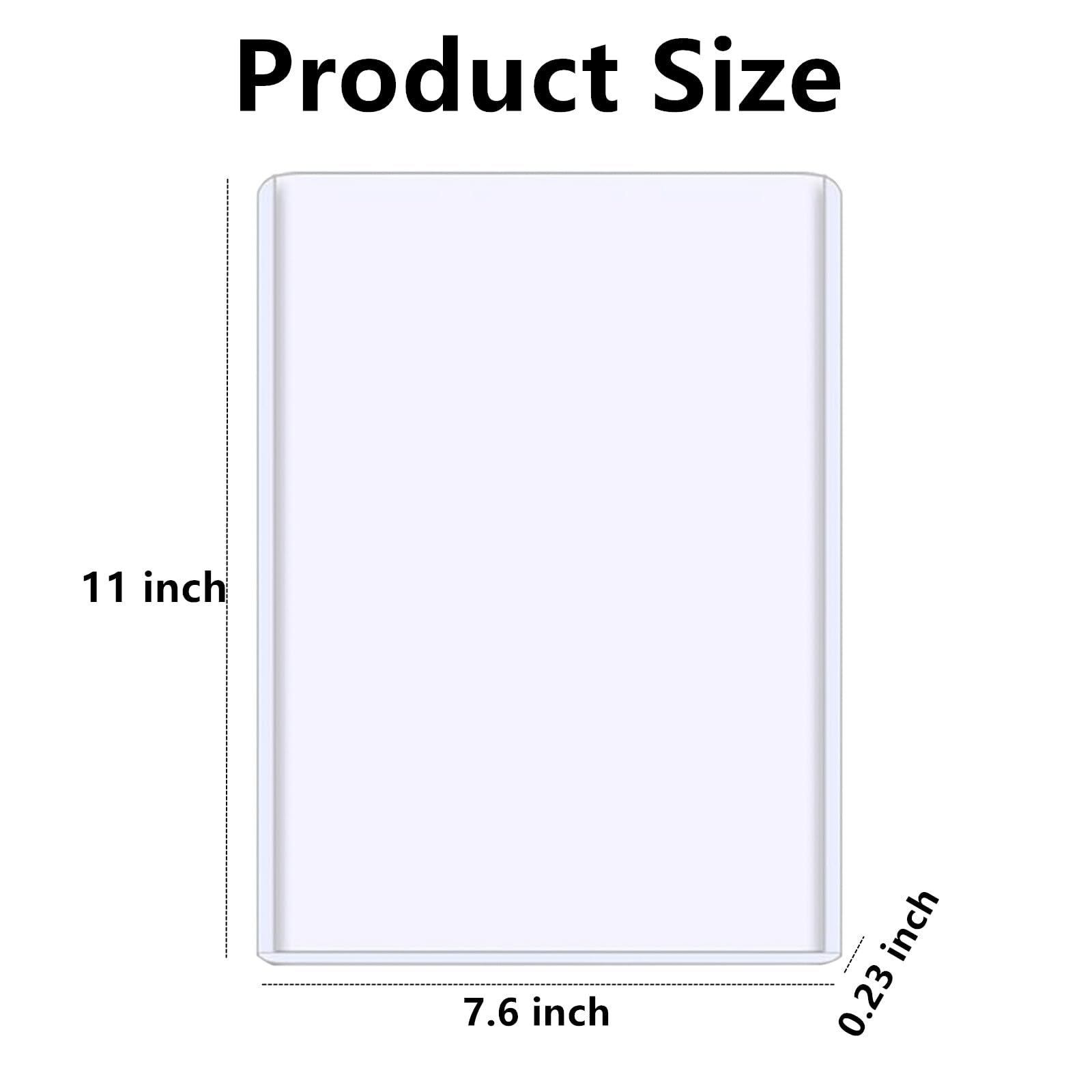 5PCS Comic Book Toploader, Premium PVC Hard Sleeves for Current/Silver Age Comics, 7.6x11 Inch Crystal Clear Protection, for Display & Storage Holder Comic Book Top Loader (5)