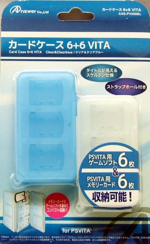 ANSWER・PSVITA用 カードケース6+6 (クリア/クリアブルー)
