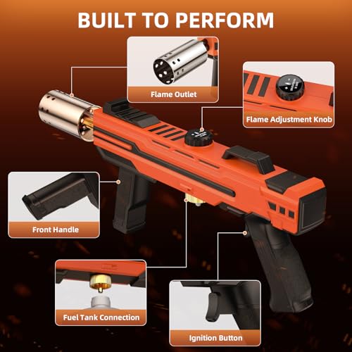 Powerful Propane Torch Gun with Adjustable Flame – Heavy-Duty Blow Torch for BBQ, Steak Searing & Charcoal Lighting, Kitchen & Outdoor Use (Tank Not Included) - image 7