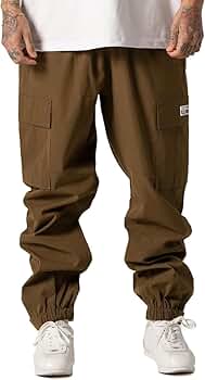 Pro Club Men's Nylon Cargo Pants, Brown, Small at Amazon Men's