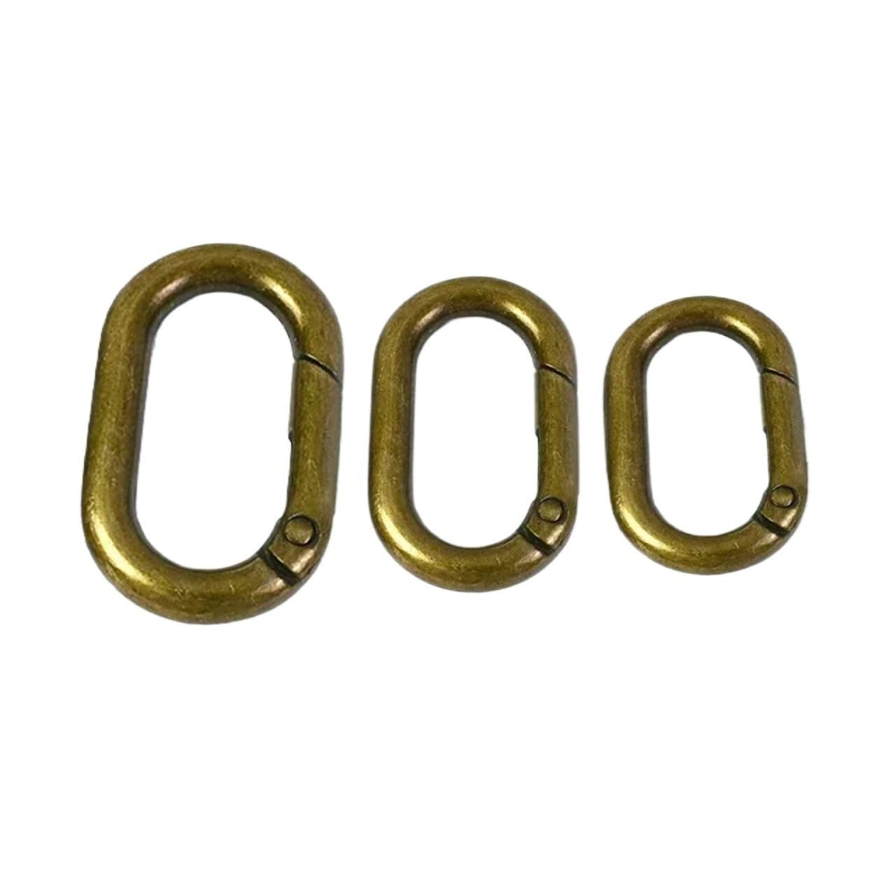 PVUVTNAHW 5Pcs O Ring Spring Openable Metal Buckle Snap Clasp Clip Carabiner Hook Keyring Connect Trigger Clamp(Bronze,25mm)