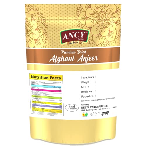 Image of Ancy Foods Pure and Dry Big Size Figs (Anjeer Premium) Quality, 4 X 250 Grams (Pack of 3)