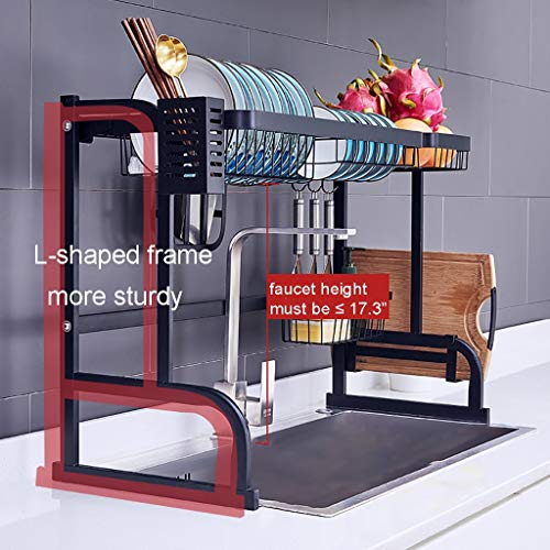 Égouttoir à vaisselle ergonomique avec support d'ustensiles - 4