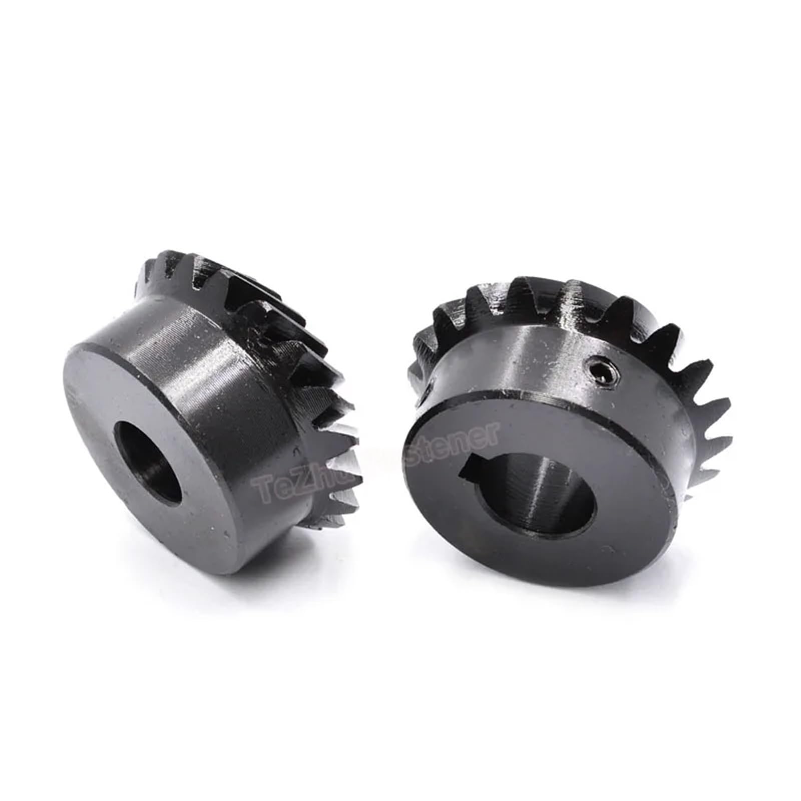 1 set 1:1 ingranaggi conici a spirale 1M 20 denti 25 denti 30 denti foro 6/8/10/12 mm 45# ingranaggio elicoidale in acciaio(6mm,1M 25Teeth)