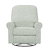 Pulaski Swivel Recliner in Spearmint Paisley Glider, Light green