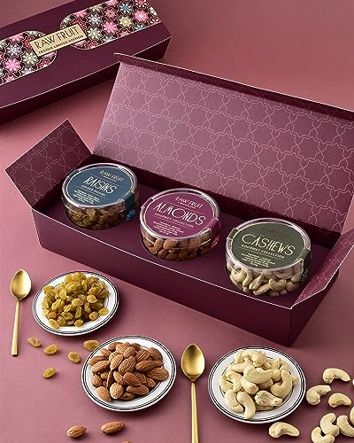 Image of Hyperfoods Ramzan Gift Hampers 375 Gr DryFruits Gift Pack DryFruits Pack Of 3 Dry Fruits Raisins Almonds Eid Mubarak Gift Box DryFruit Eid Gift Hamper Dry Fruits Combo Pack DryFruit Gift Box