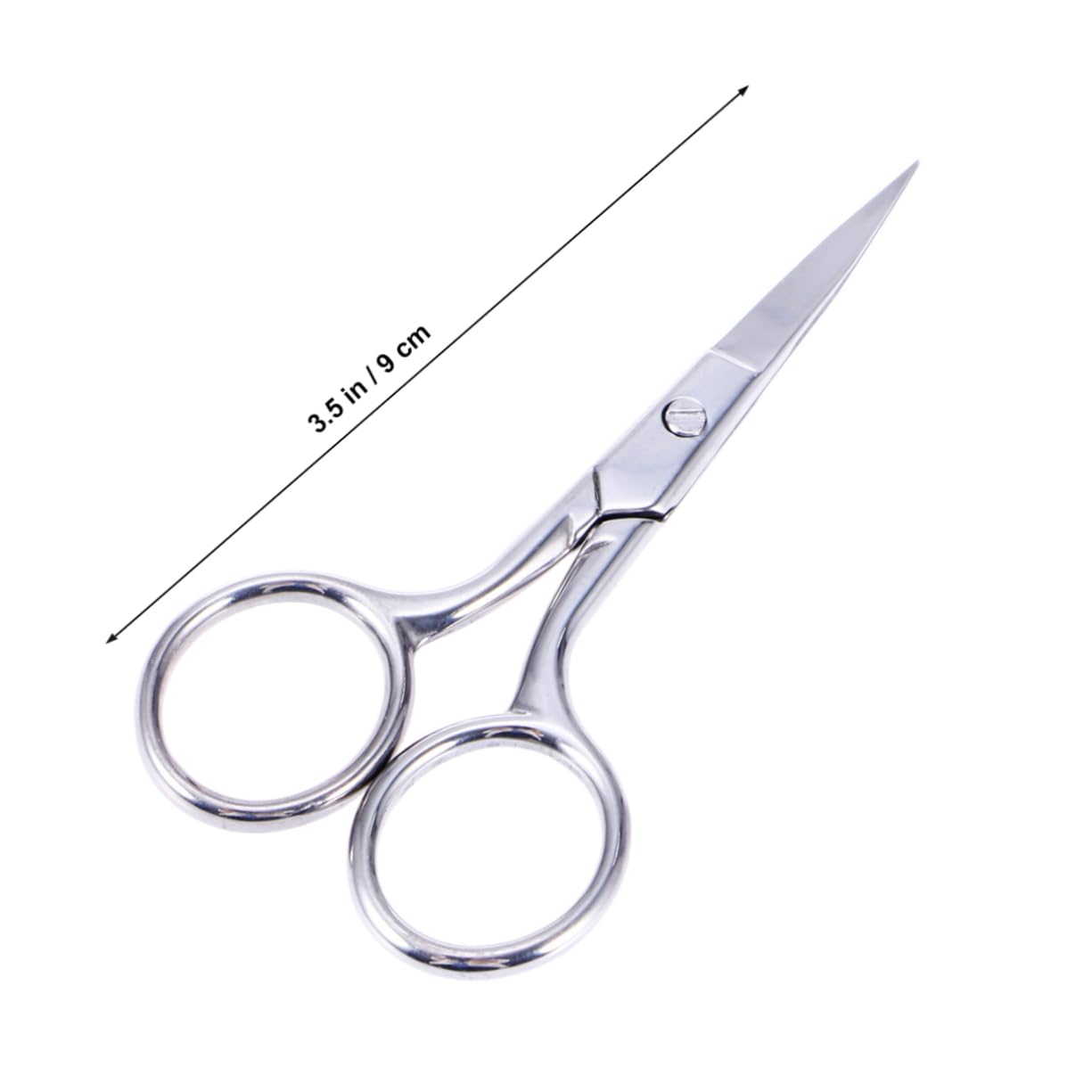 CALLARON 2pcs Stainless Steel Facial Hair Scissors for Precision Eyebrow Nose and Beard Trimming Ergonomic Design with Curved Tips for Easy Control and Comfortable Grip