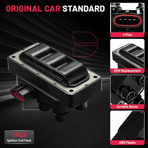 Image of BDFHYK Ignition Coil Pack F508 Compatible with Ford F150 1997 Explorer Sport Trac Mustang Aerostar Ranger Taurus Mazda 626 B3000 Mercury Mountaineer 3.0L 4.0L L4 V6 Coil for FD480 Set of 1
