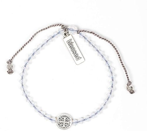 My Saint My Hero Pulsera de bendición de cumpleaños de cristal