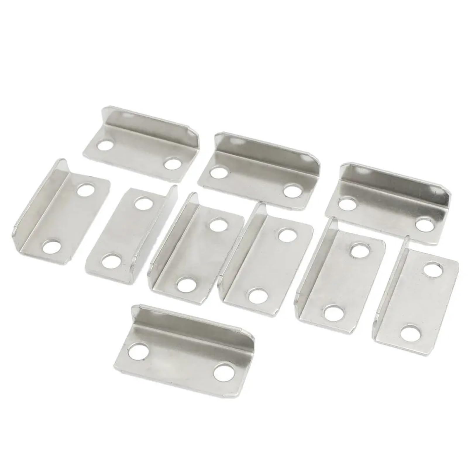 Corner Code 10 Pcs Home Office Silver Tone Metal Right Angle Drawer Lock Strike Plate
