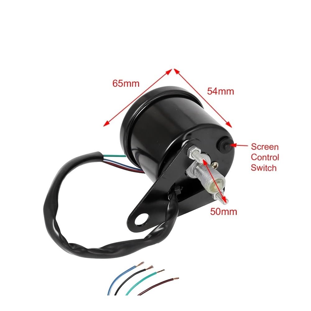 Contagiri contachilometri Contachilometri Digitale Universale Per Moto 12V Digitale Per Moto Contachilometri Contagiri Indicatore LED Indicatore Livello Carburante