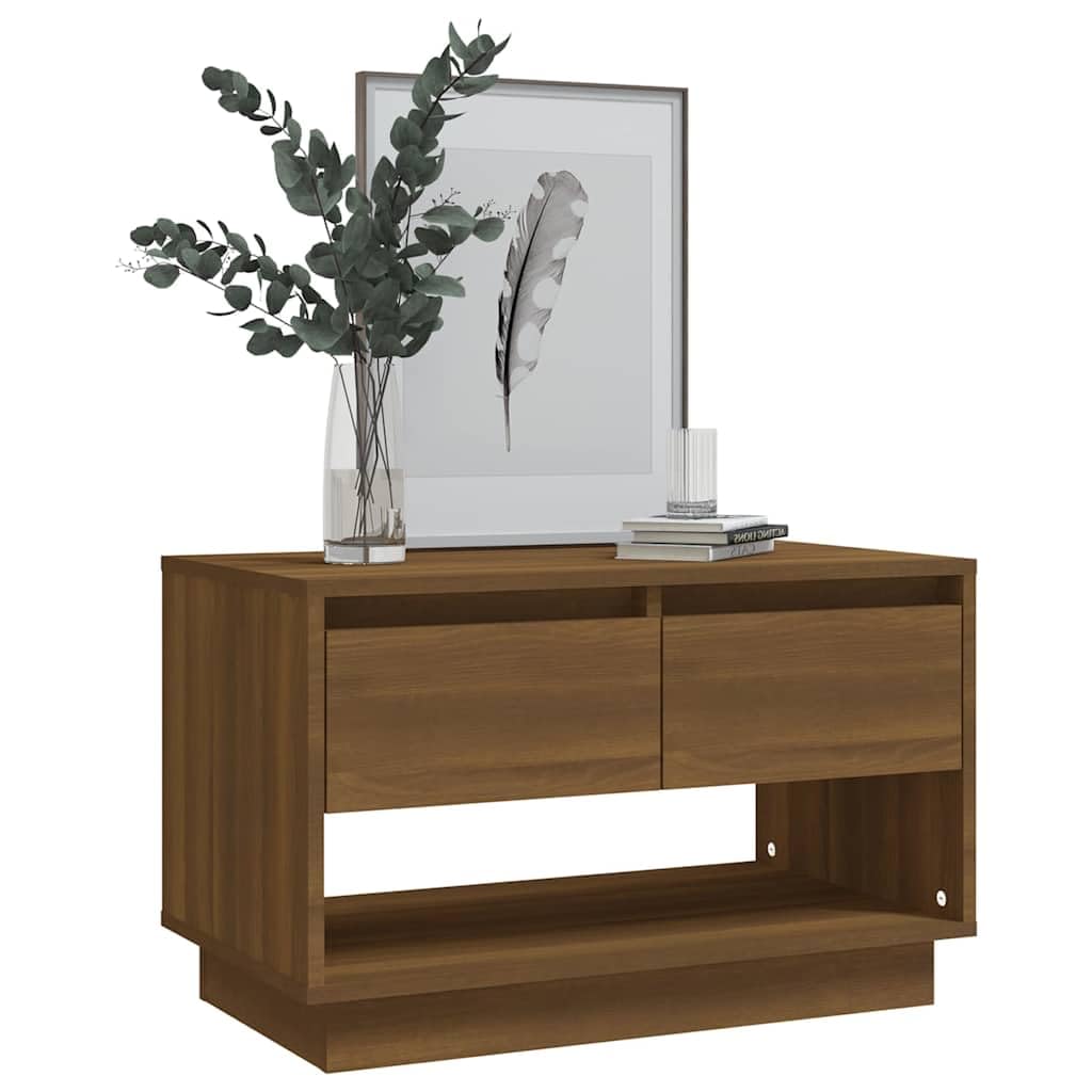 Mobile TV basso, effetto rovere, 70 x 41 x 44 cm, colore: marrone