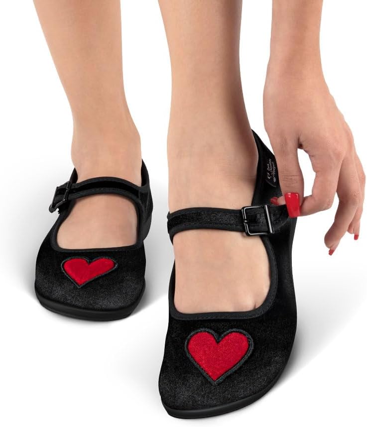 Hot Chocolate Design Women's Flat Shoes - Mary Jane Flat Dress Shoes with Adjustable Buckle-Strap, Cushioned Inner Sole with Arch Support and Non-Marking Rubber Sole - Image 3