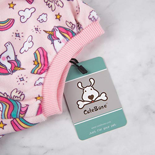 Image of CuteBone Dog Pajamas Pink Unicorn Dog Apparel Dog Jumpsuit Pet Clothes Pajamas Puppy Clothes P67L
